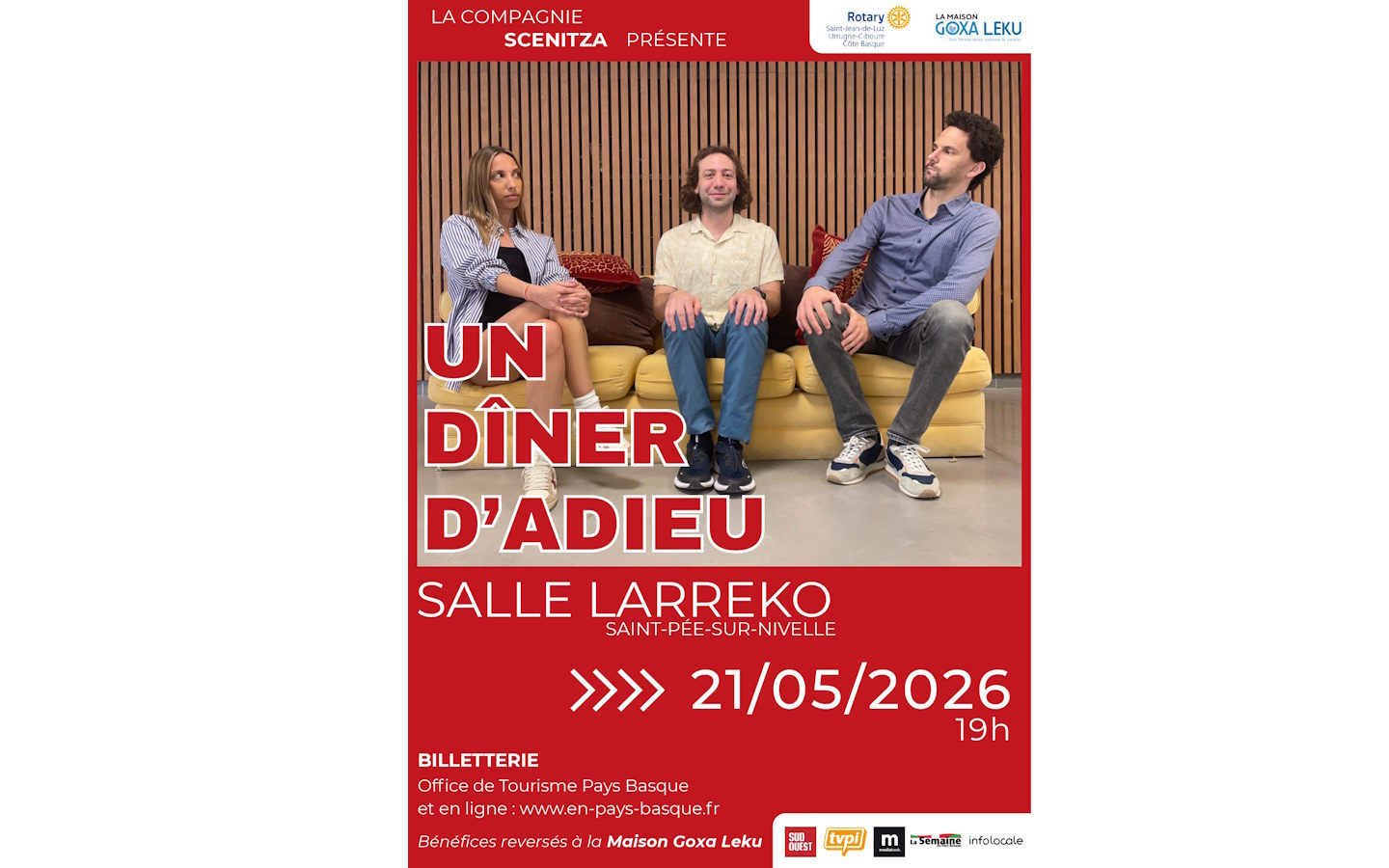 Théâtre : Un dîner d'adieu par la compagnie Sc ...