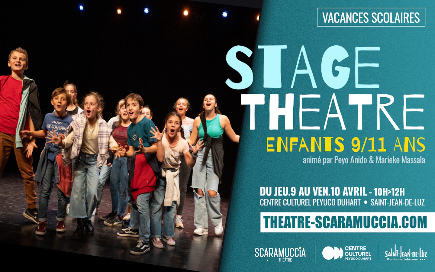 Stage de théâtre pour les ados 09 - 11 ans