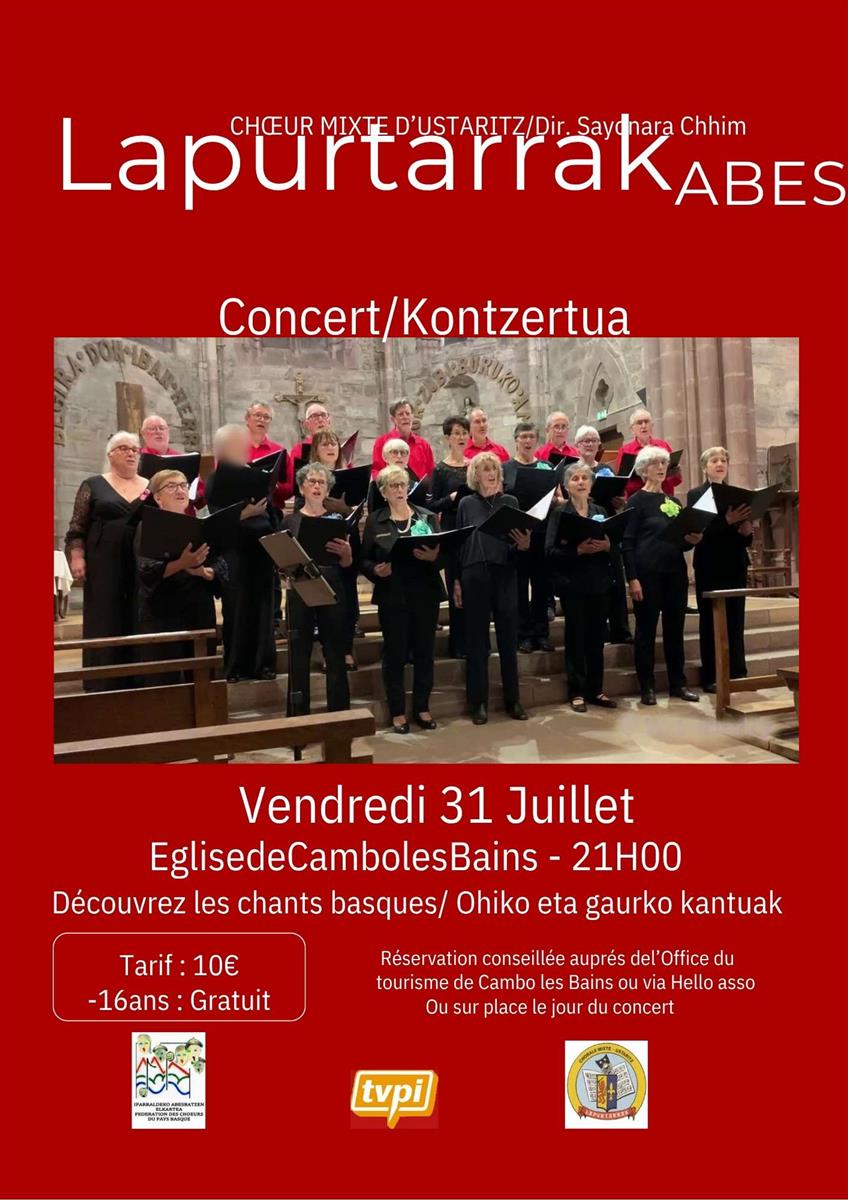 Concert – Chants basques avec la chorale mixte ...