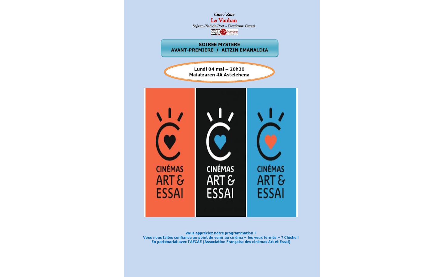 Soirée mystère-Avant première