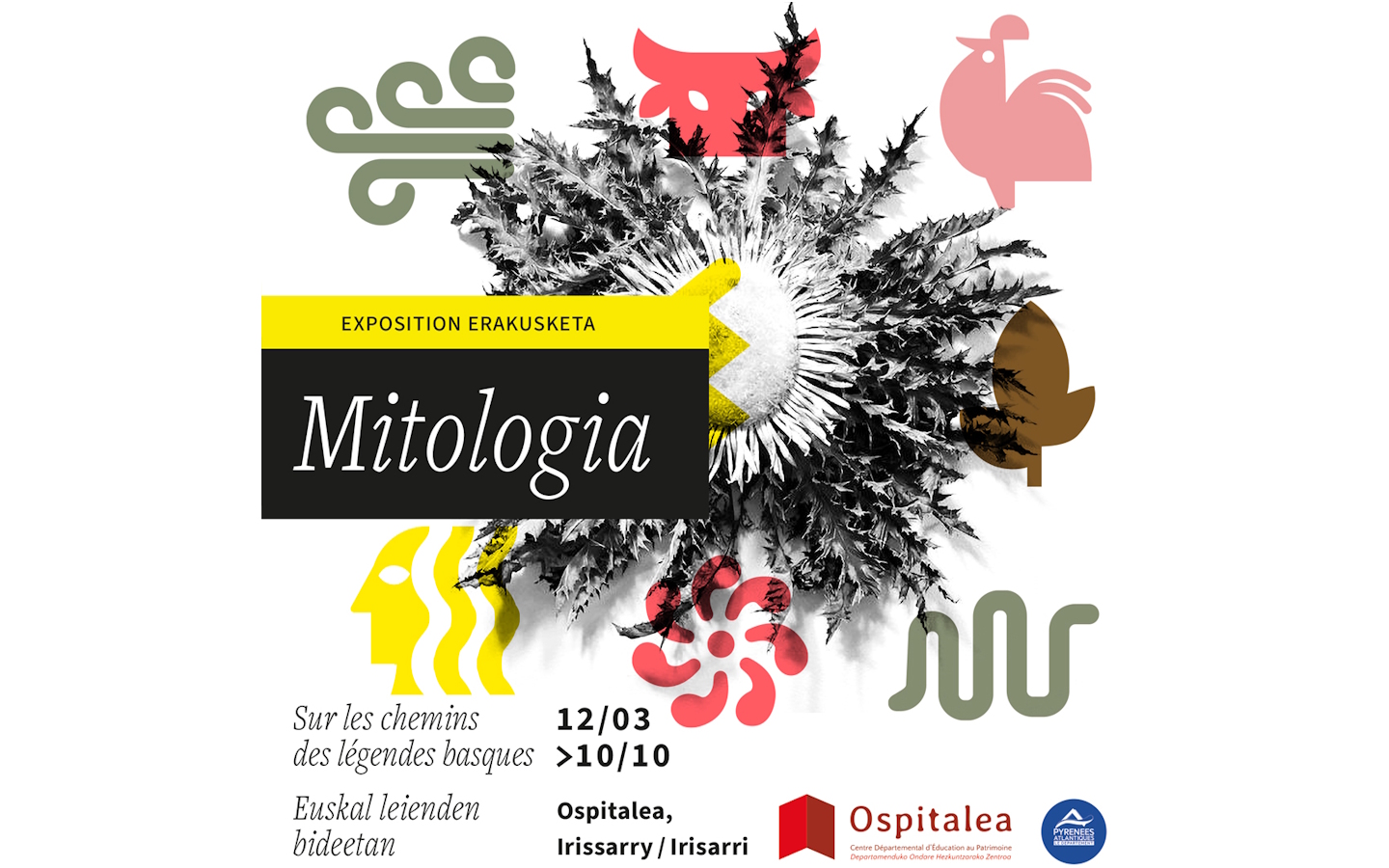 Exposition d'Ospitalea "Mitologia, sur les che ...