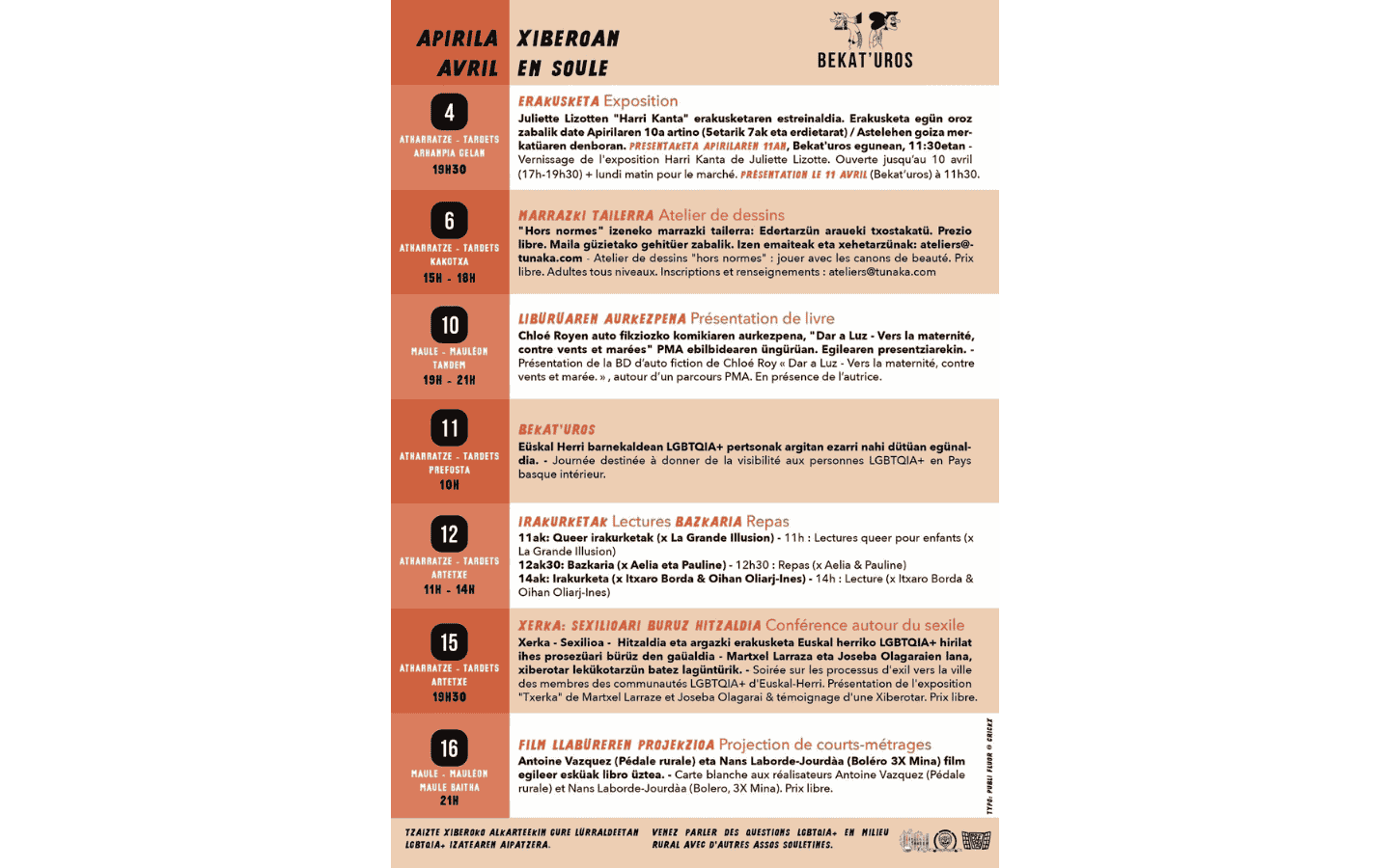 Bekat'uros : conférence autour du sexile