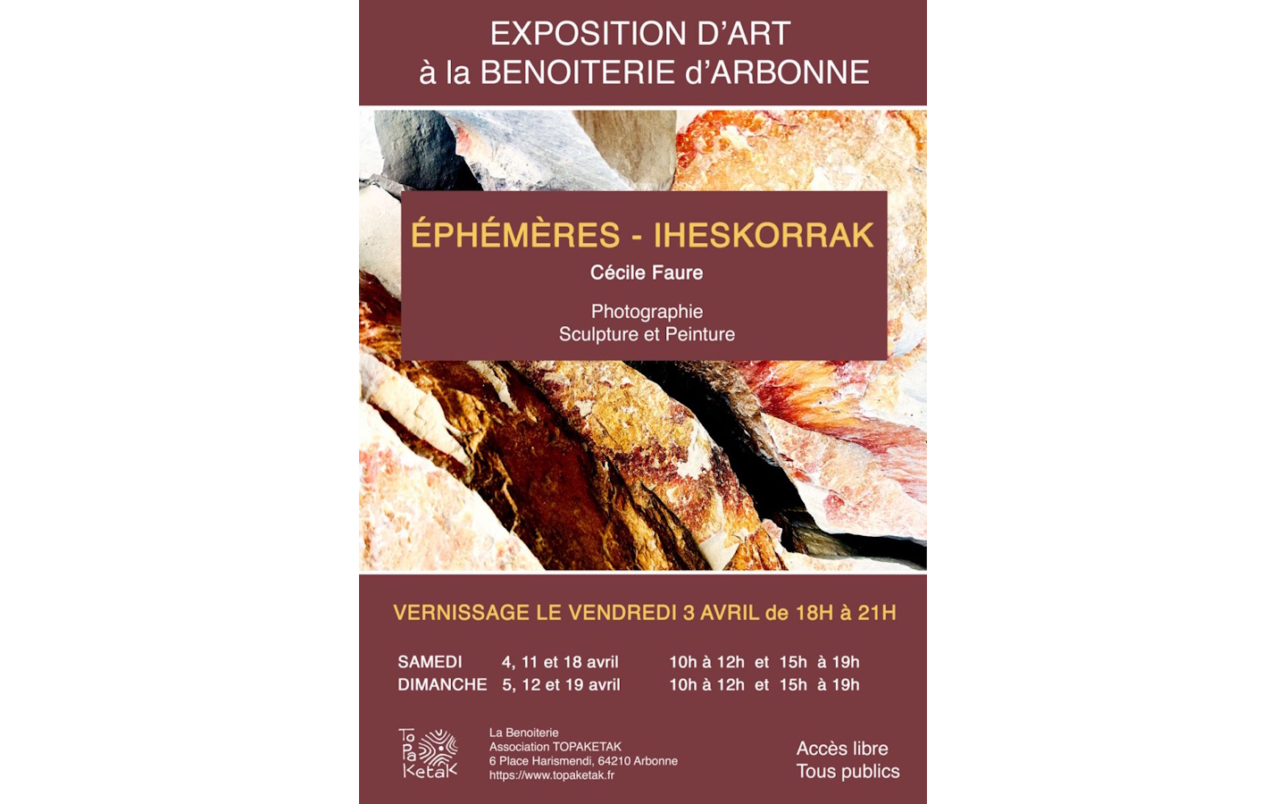 Exposition "Ephémères" Cécile Faure