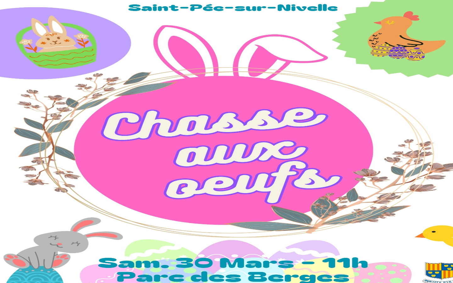 Grande chasse aux œufs au pâques.