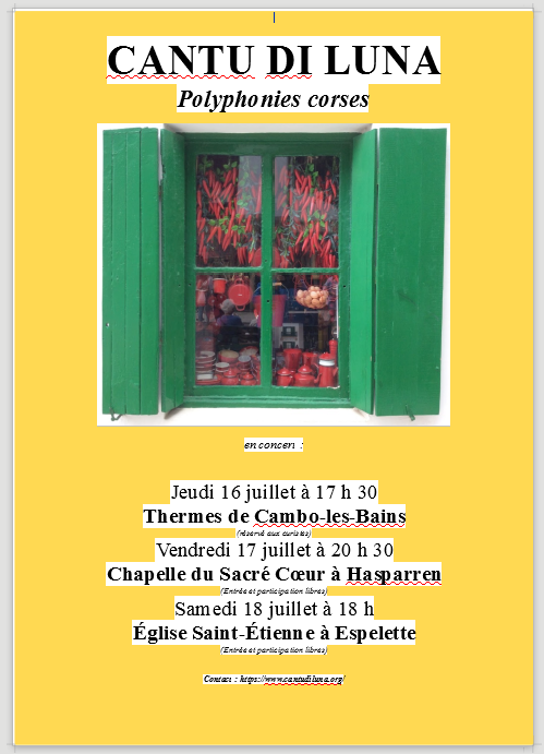 Concert Cantu Di Luna (polyphonies corses)