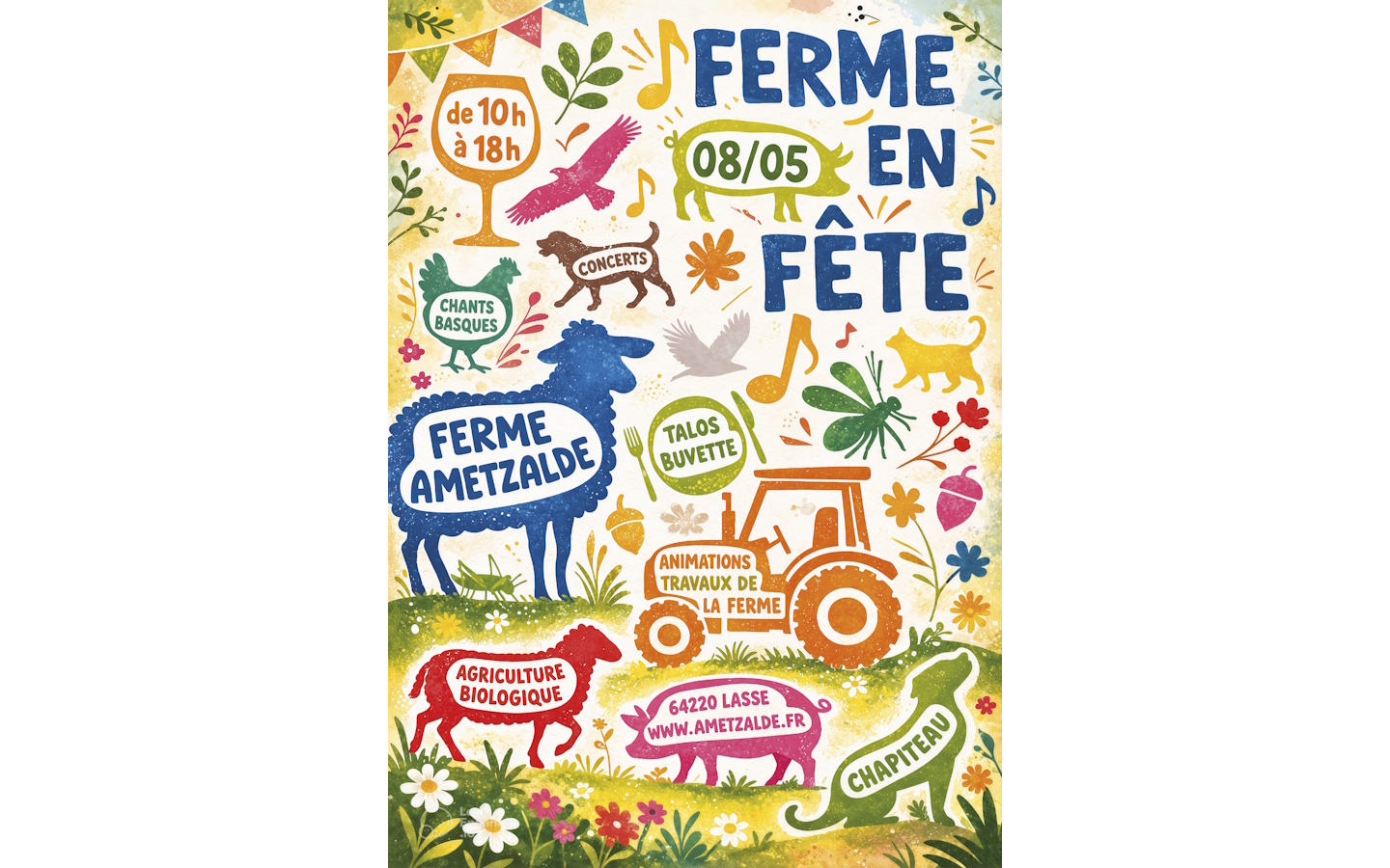 Ferme en fête à la ferme Ametzalde