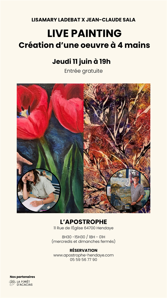Live painting création à 4 mains