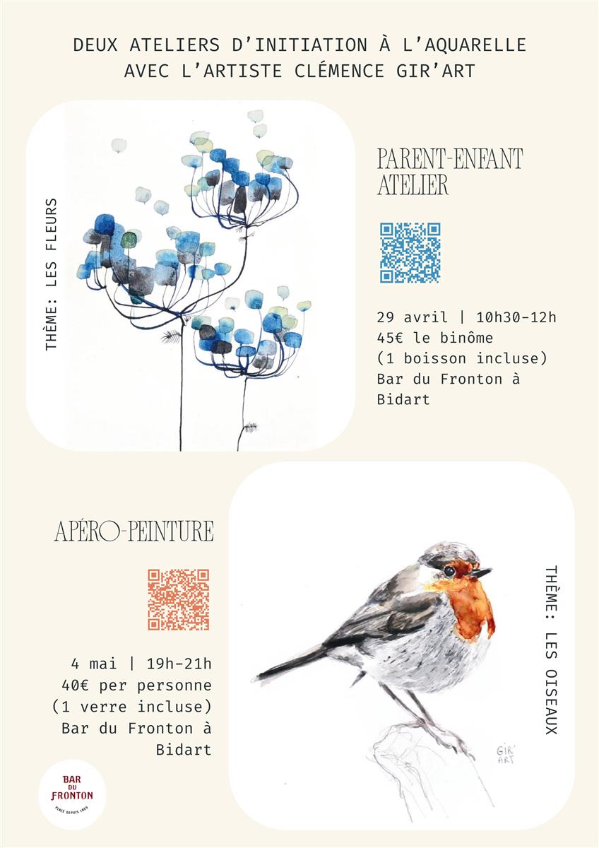 Atelier aquarelle en duo – parent & enfant - B ...