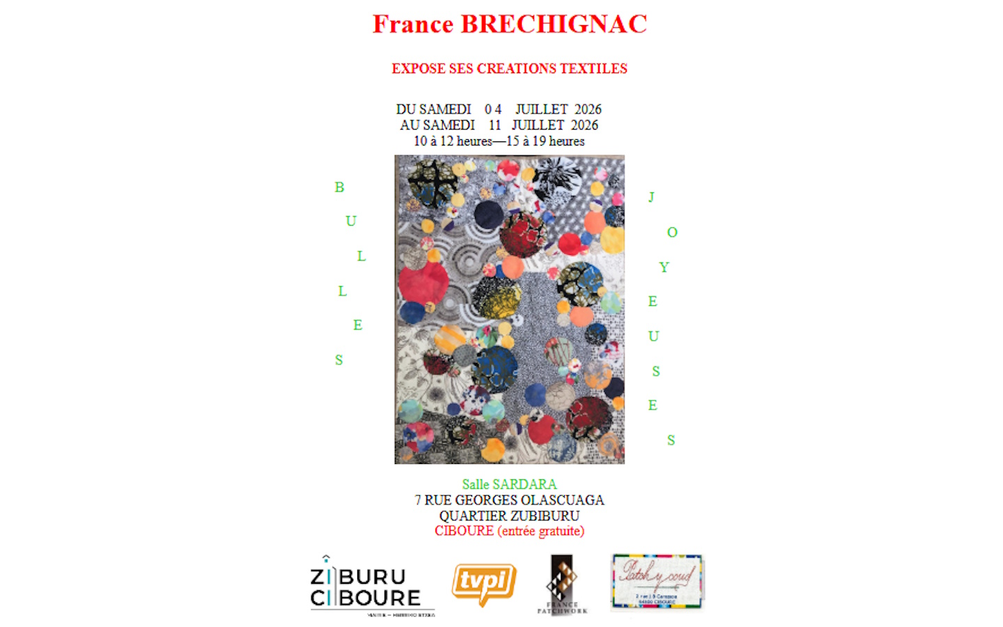 Exposition : France BRECHIGNAC expose ses créa ...