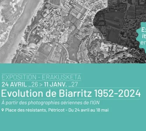 Exposition en plein air : Evolution de Biarritz de 1952 - 2024