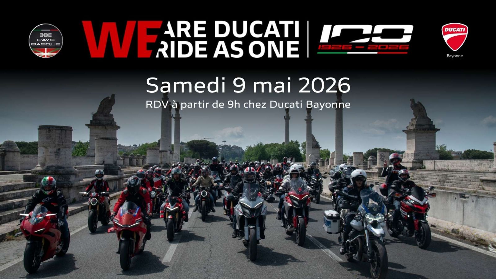 BALADE MOTO - DUCATI BAYONNE - We Ride As One 2026