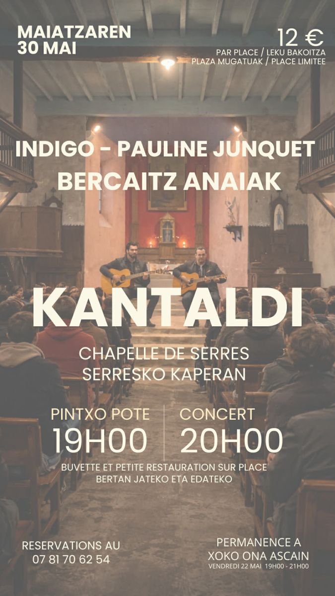 Kantaldi 30 mai à la chapelle de Serres