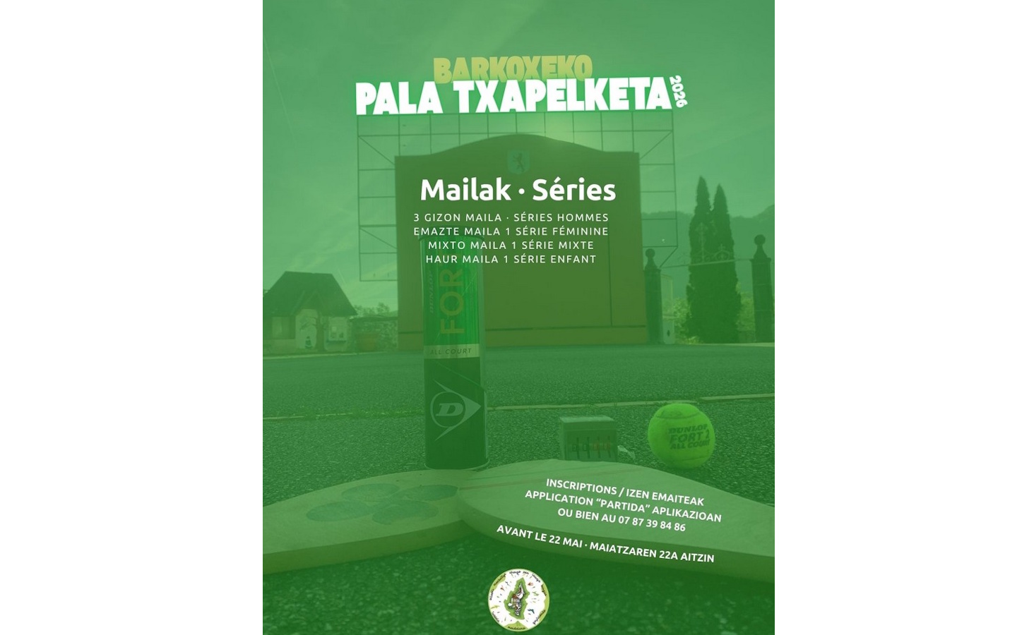 Tournoi de pelote : inscriptions