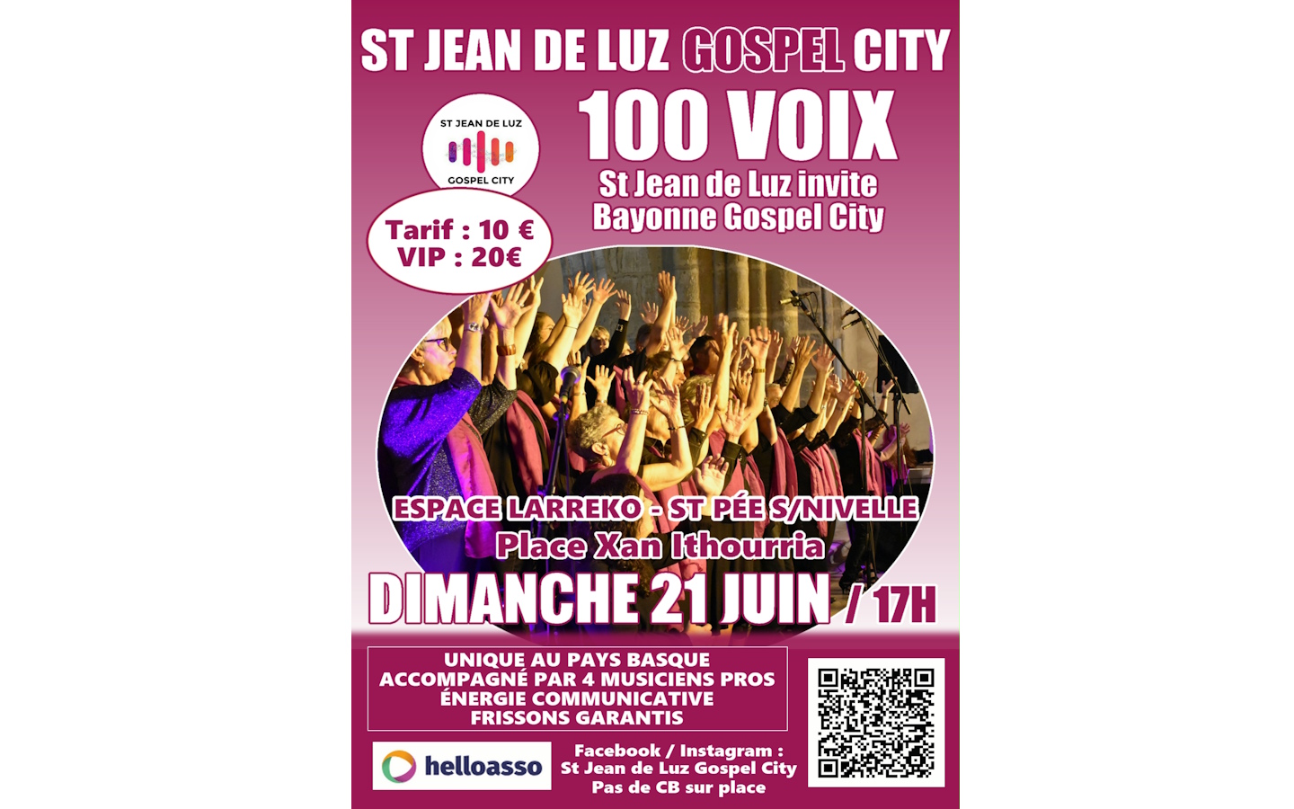 Grand concert avec Saint-Jean-de-Luz Gospel City