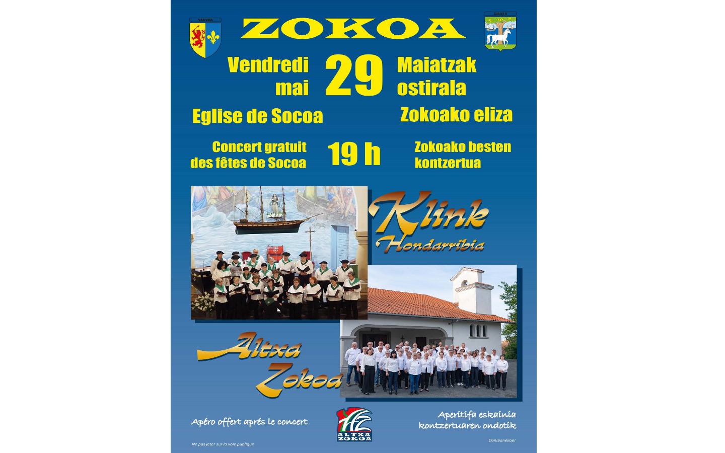 Fête de Socoa: Concert de chants basques, Altx ...