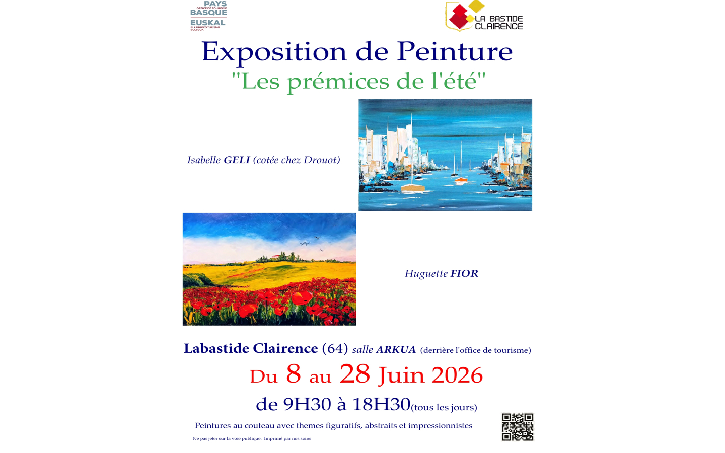 Exposition de peinture, « les prémices de l'été »
