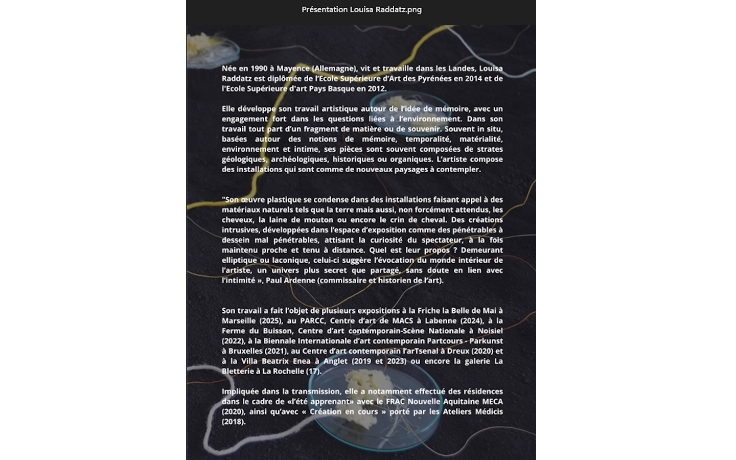 Exposition Constellations vertes