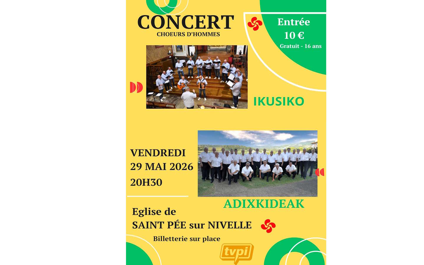Concert de chants basque avec le choeur d'homm ...