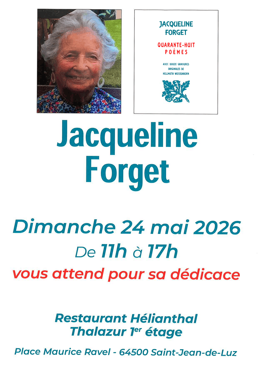 Dédicace de Jacqueline FORGET