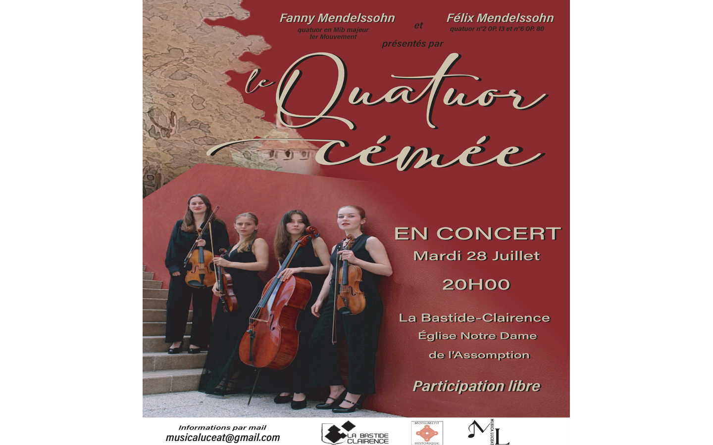 Concert du Quatuor Cémée