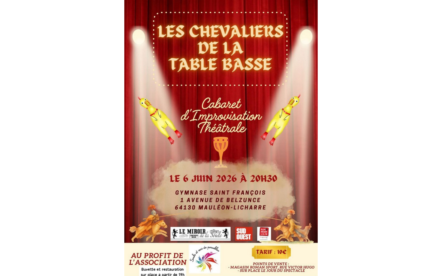 Spectacle : les chevaliers de la table basse