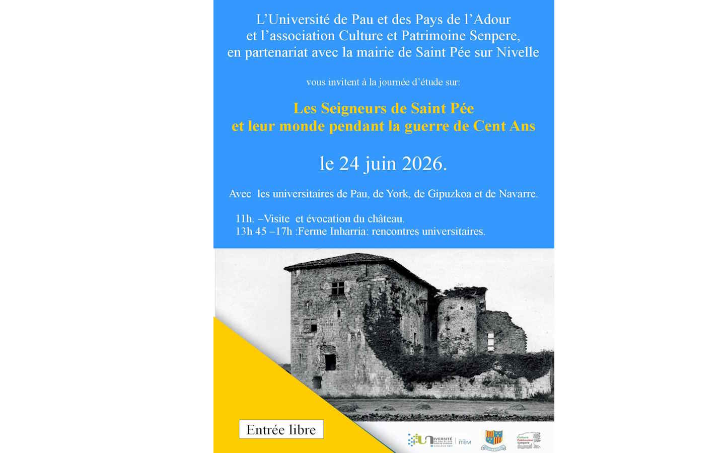 Journée d'étude : les seigneurs de Saint-Pée e ...