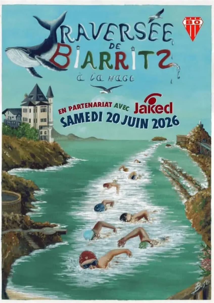 Traversée de Biarritz à la nage
