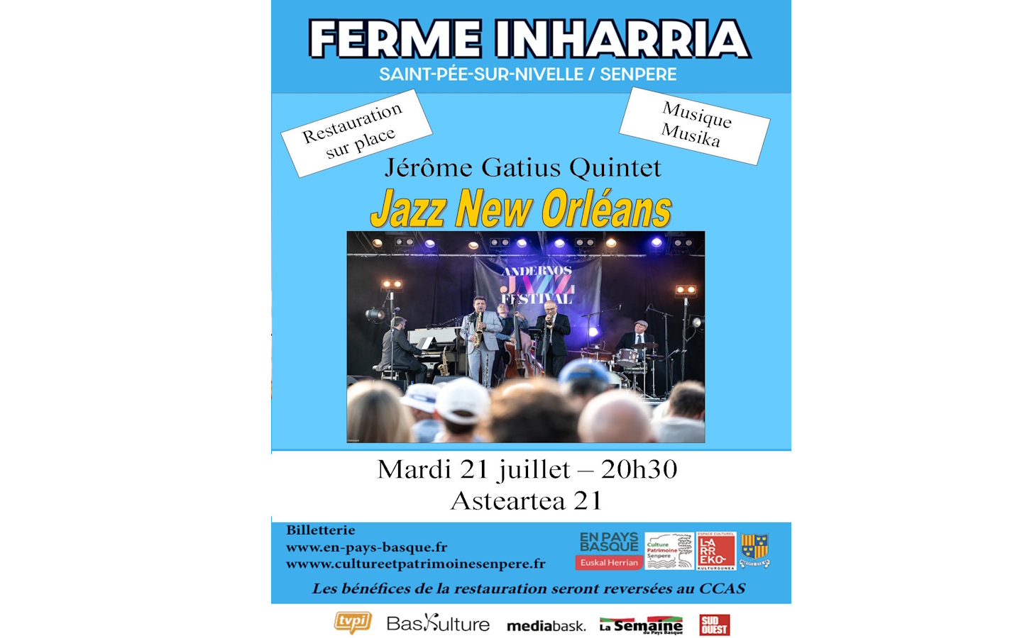 Concert Jazz Swing Nouvelle Orléans