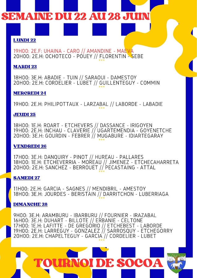 Tournoi de pala, Socoa.