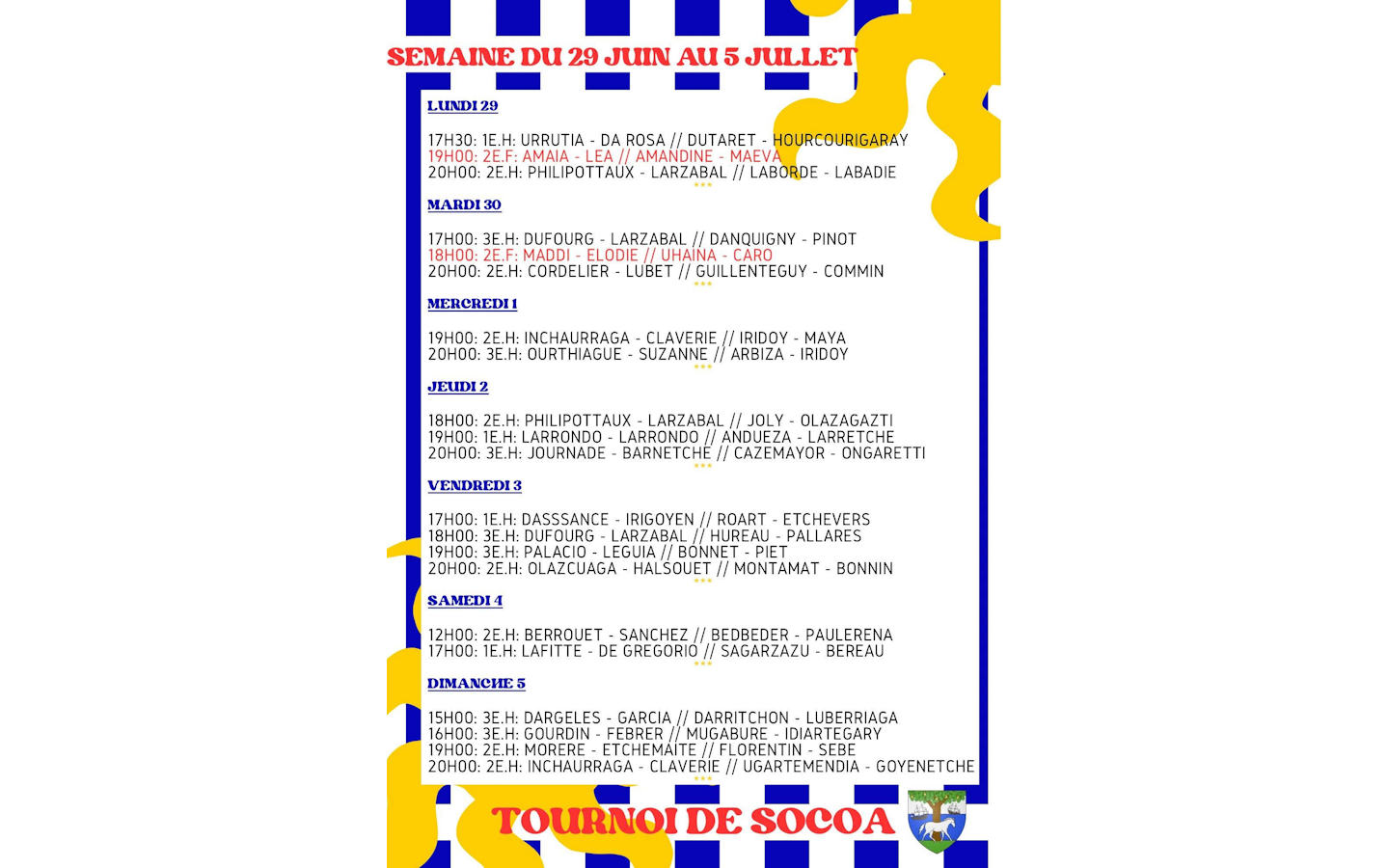 Tournoi de pala, Socoa.