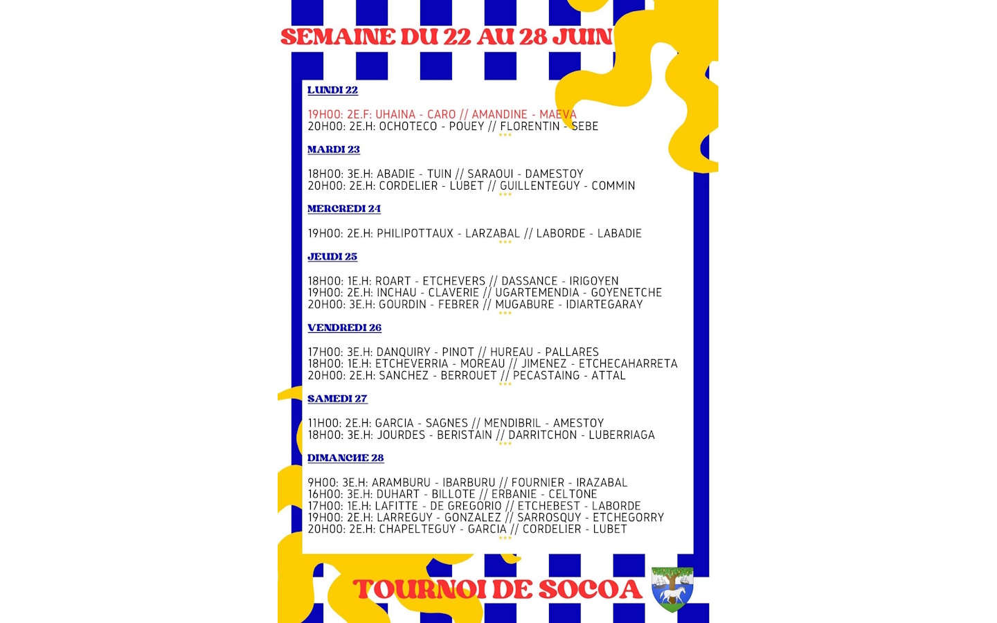 Tournoi de pala, Socoa.