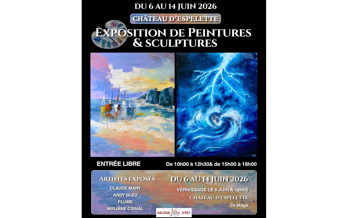 Exposition de peintures et de sculptures