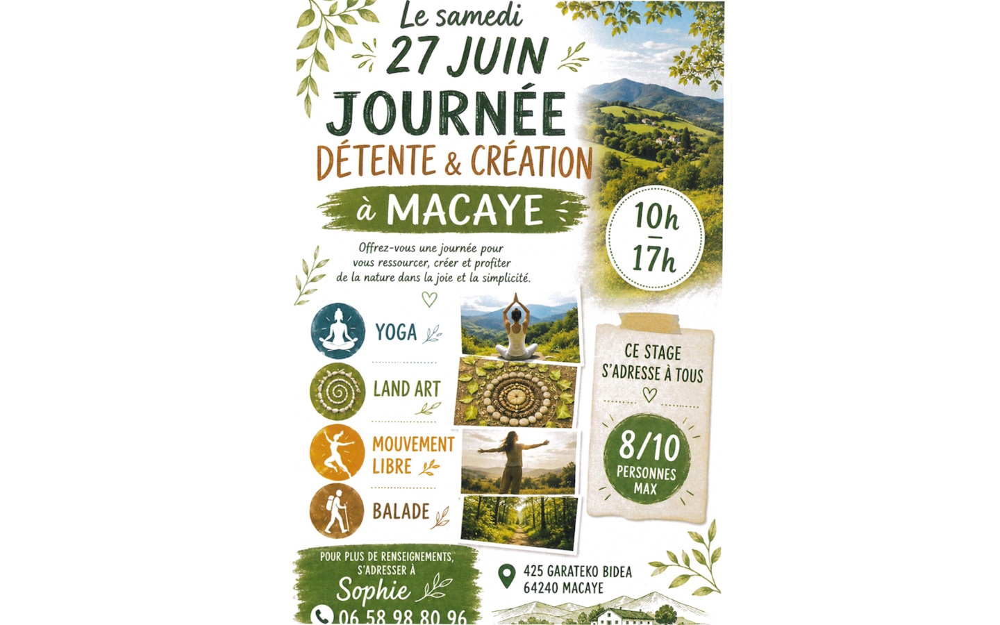 Journée détente et création