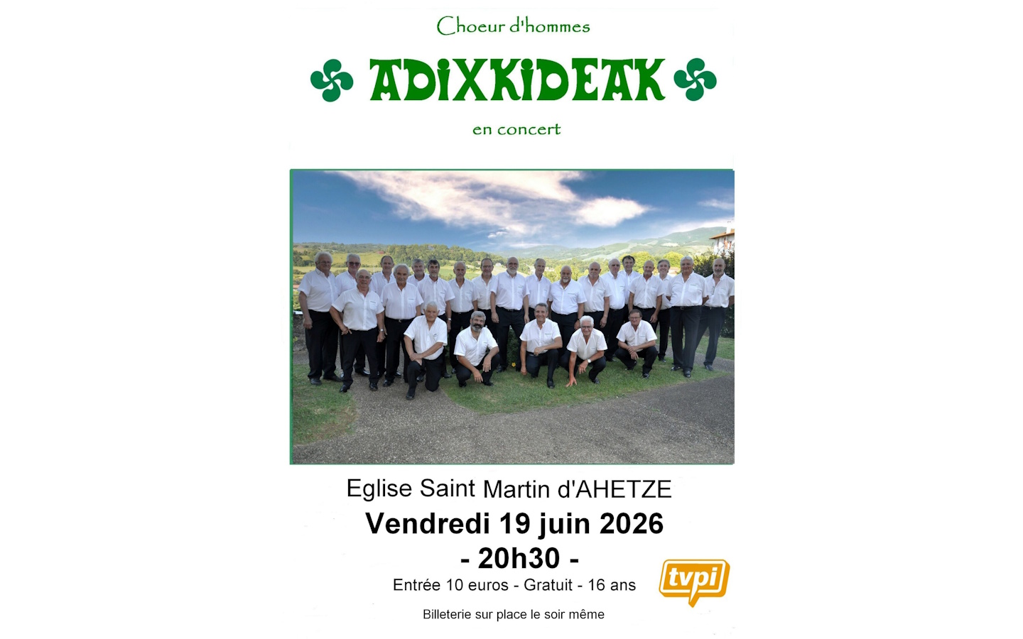 Concert du Chœur d'Hommes Adixkideaks