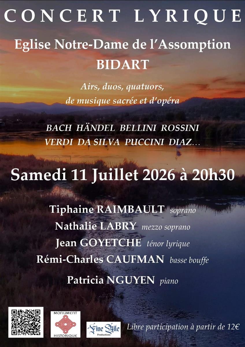 Concert Lyrique - 4 chanteurs et 1 pianiste