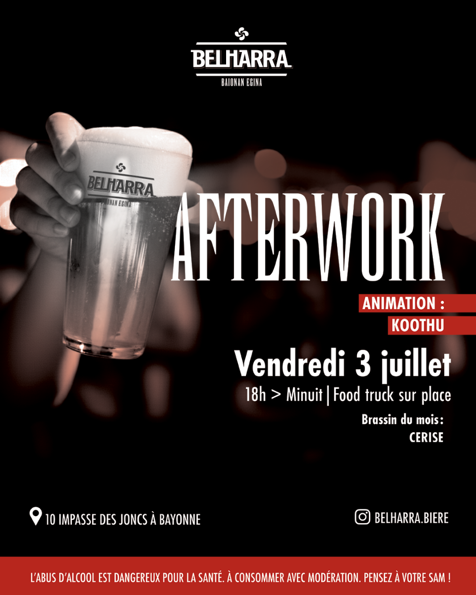 Afterwork à la Brasserie Belharra® à Bayonne