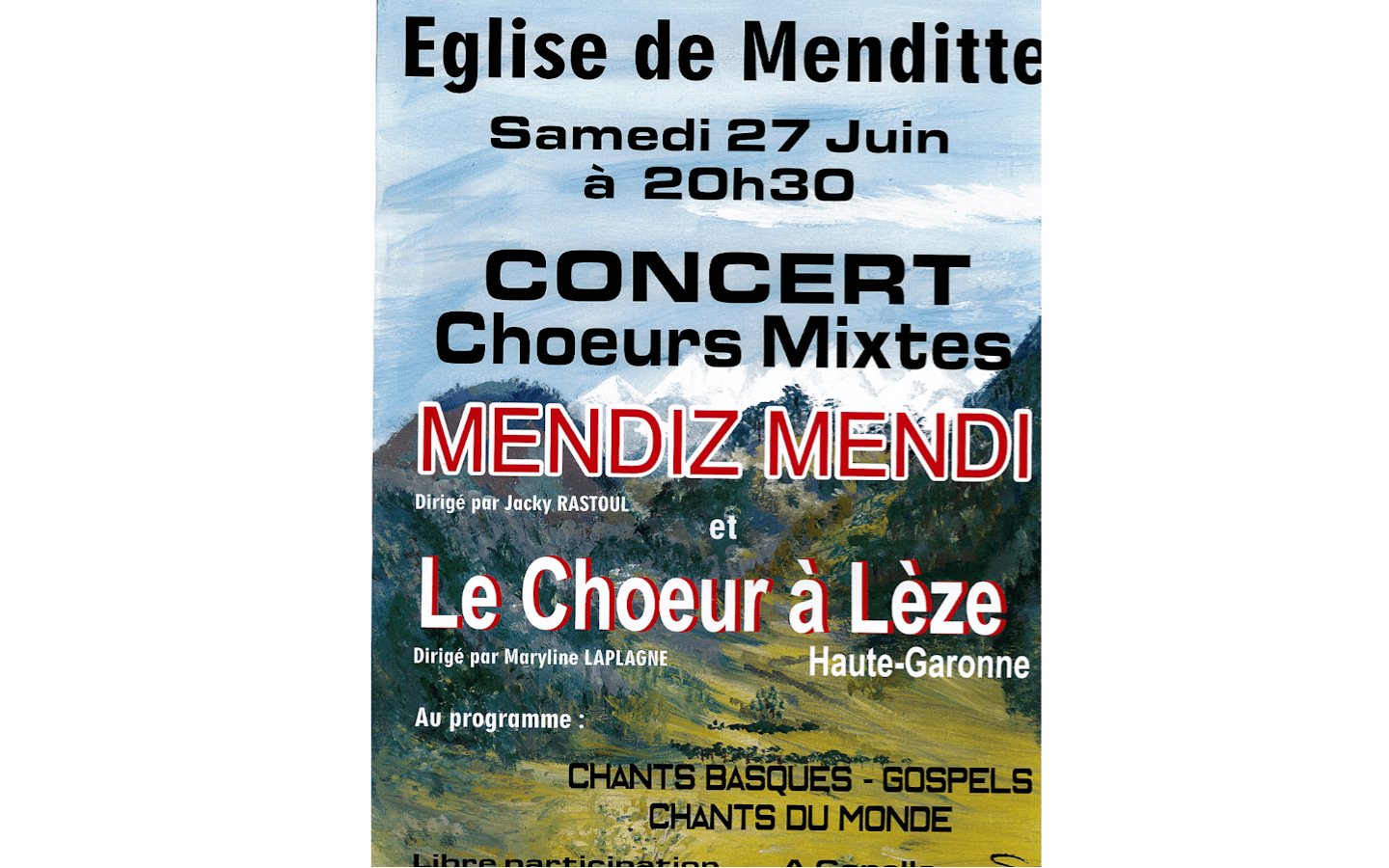 Concert de choeurs mixtes