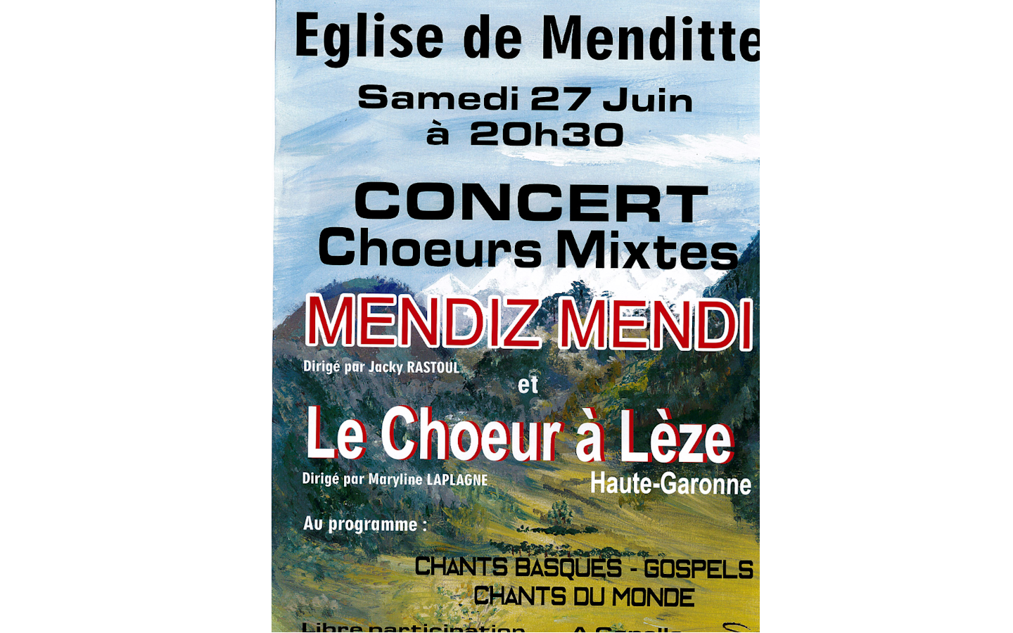 Concert de choeurs mixtes
