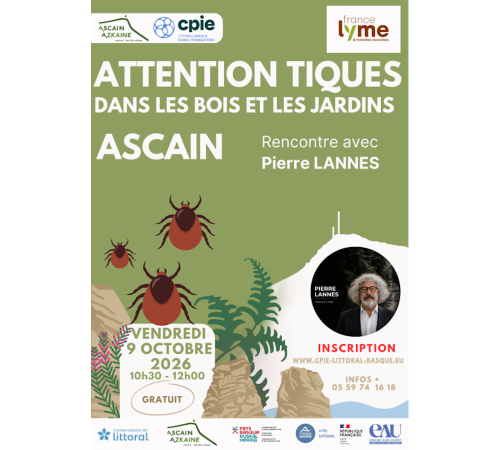 Rencontre : Les tiques, dans les bois comme au jardin, un danger réel pour notre santé.