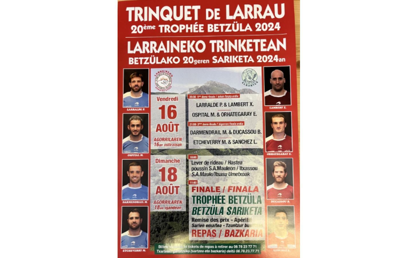 Pelote Trophée Betzüla - demi finale