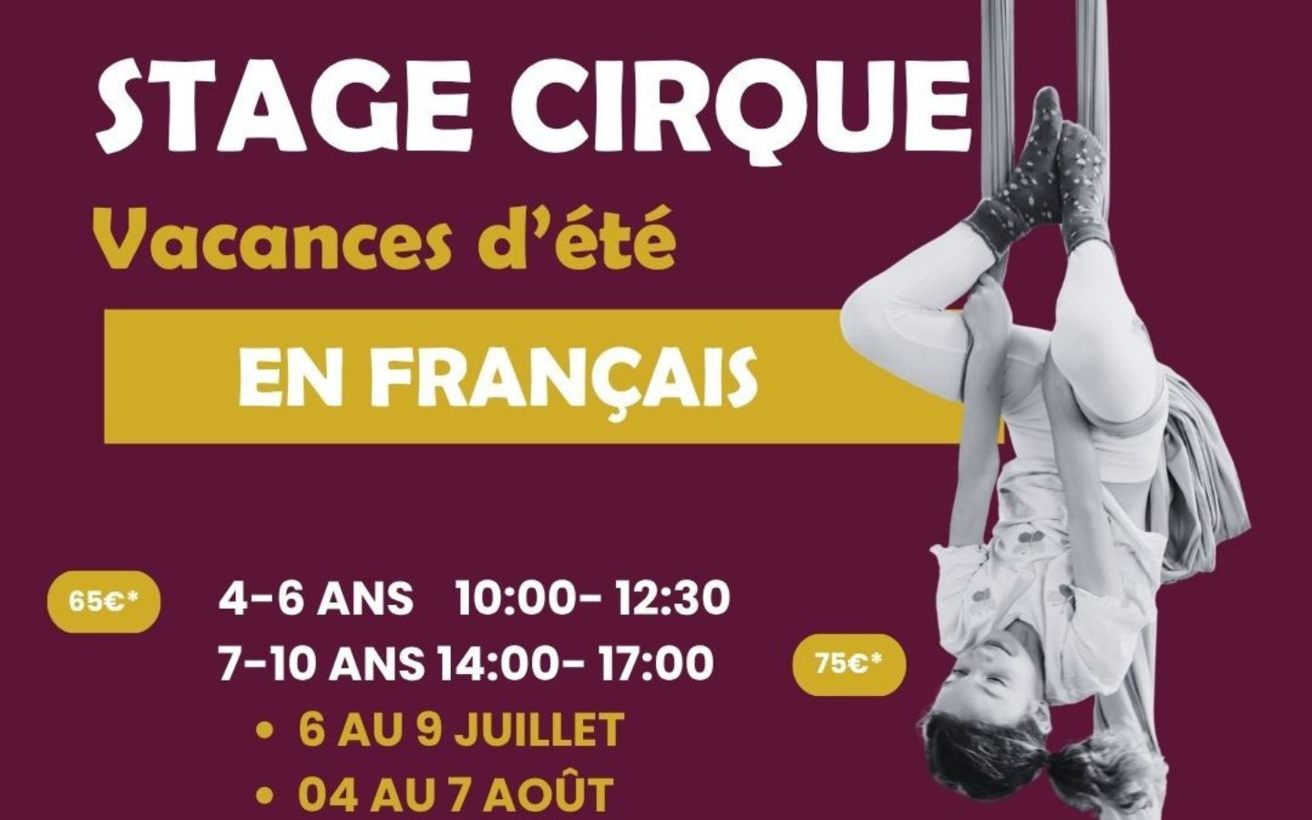 Stage de Cirque pluridisciplinaire enfants