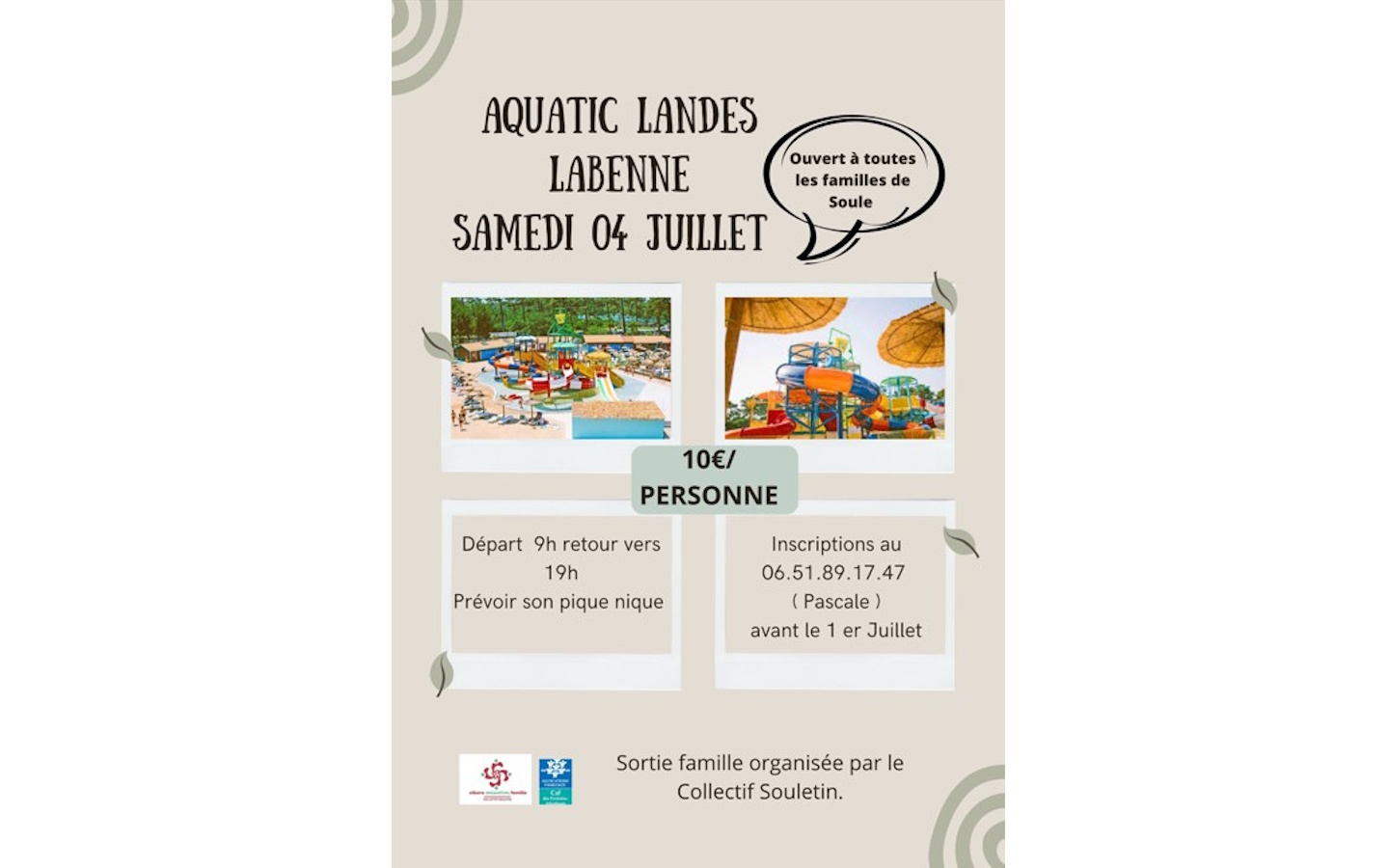 Sortie famille : aquatic Landes Labenne