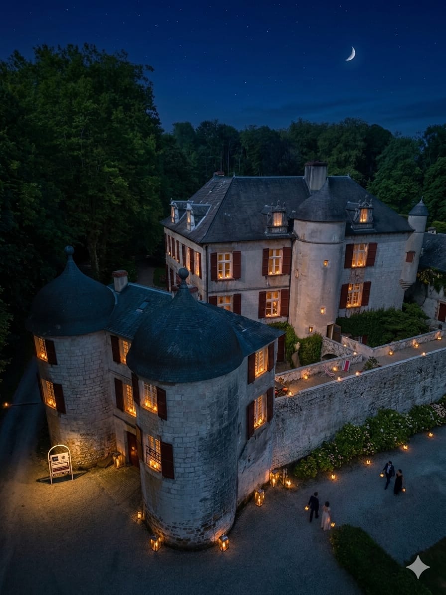 Quand le château d'Urtubie danse à la chandelle