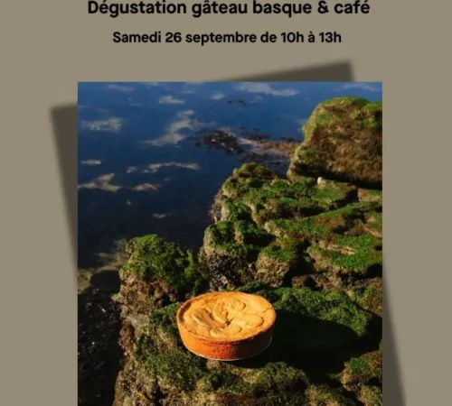Dégustation gâteau basque café par Maison Adam & Maison Deuza