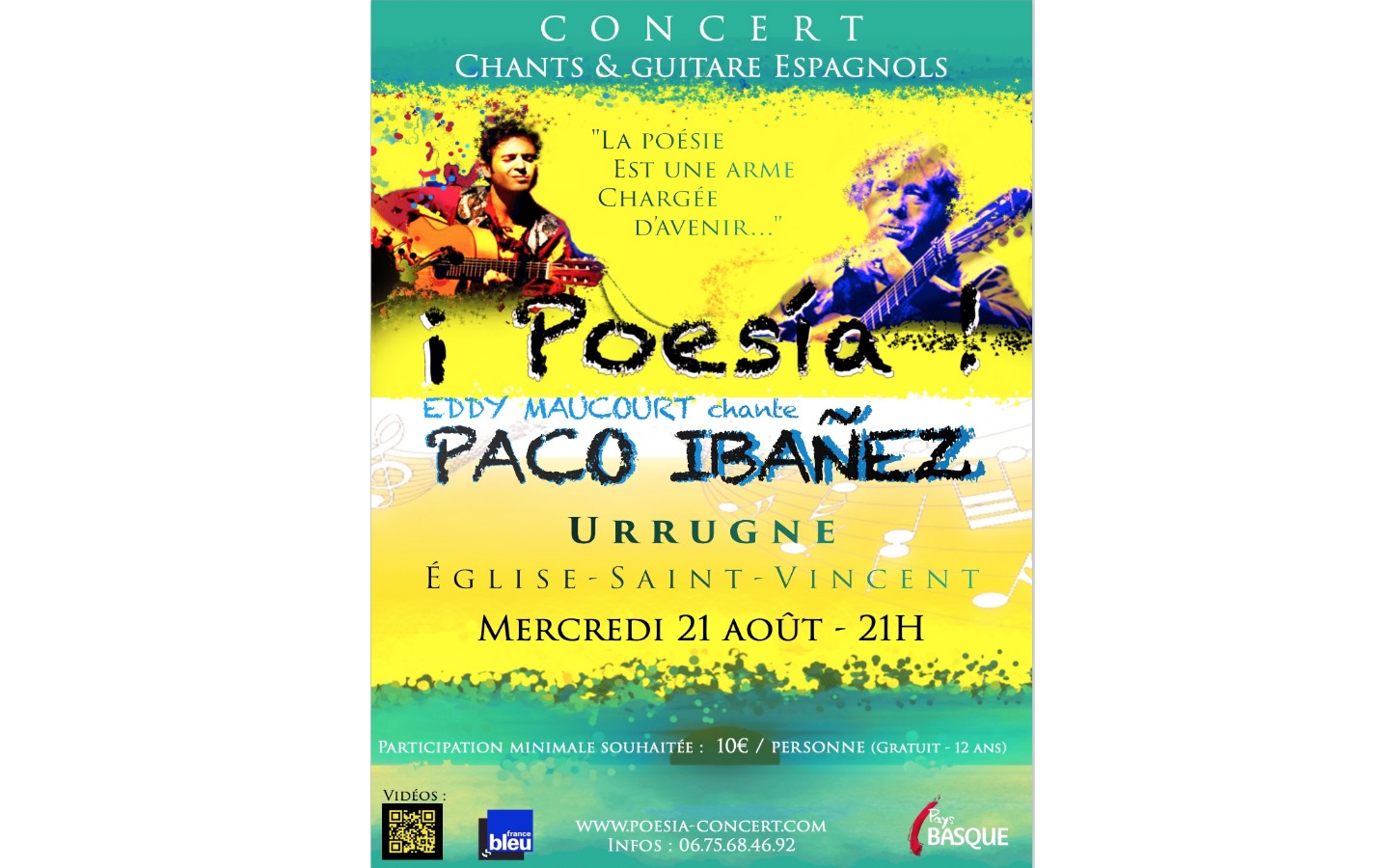 Concert ¡ Poesía ! Eddy Maucourt chante Paco I ...