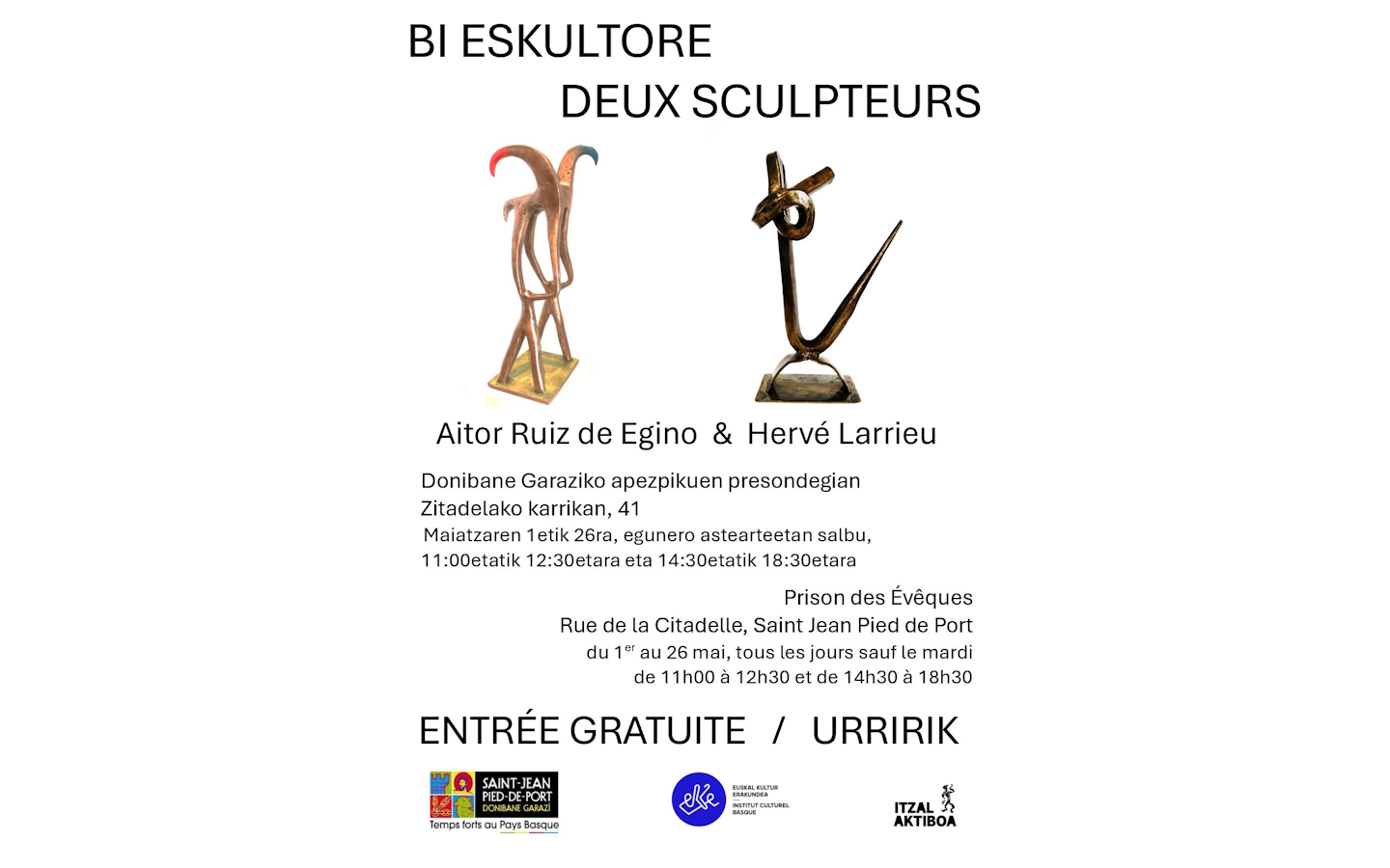 Exposition : Itzal Aktiboa : peinture, sculptu ...