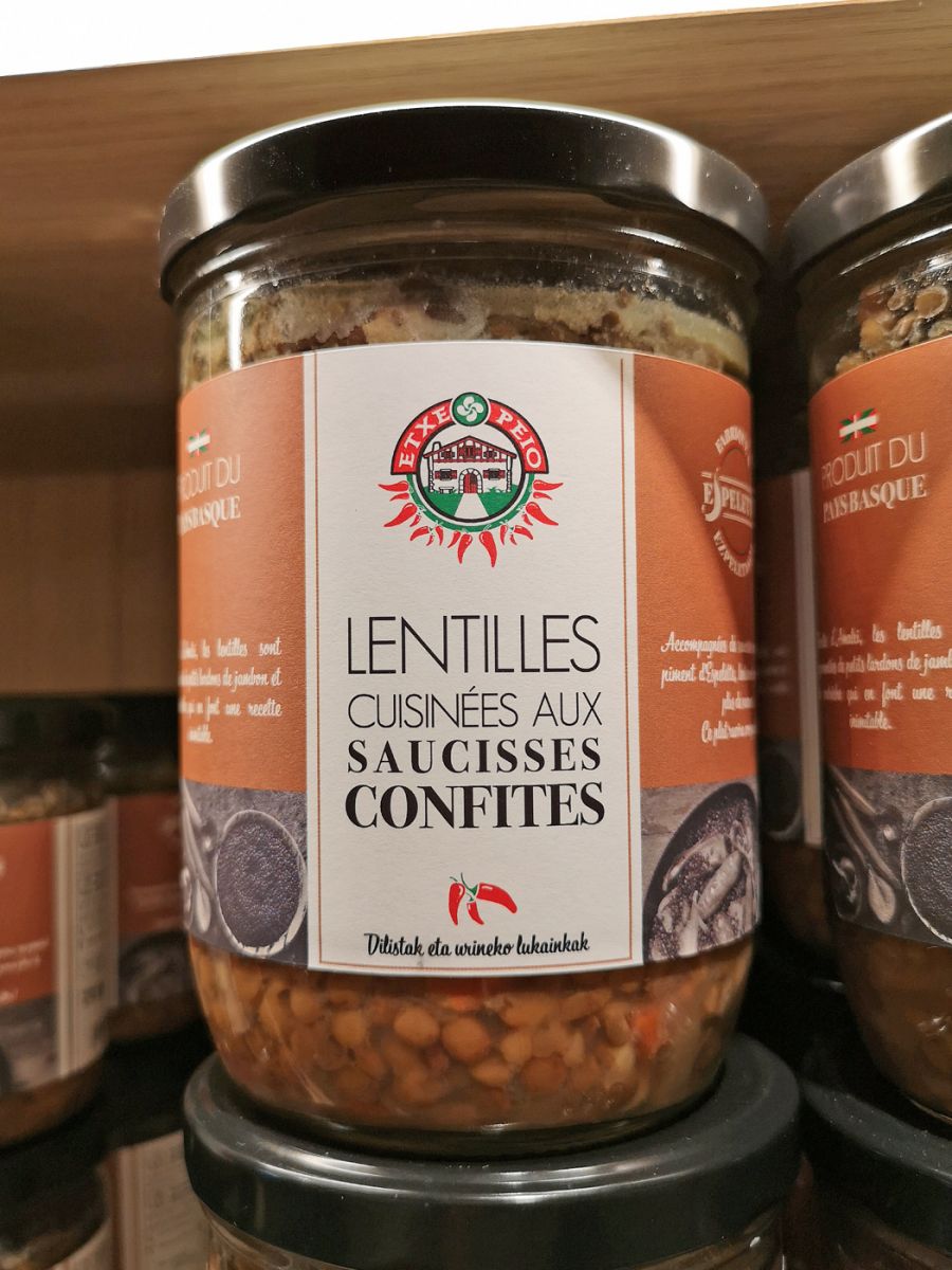 EtxePeio lentejas de salchicha