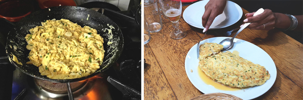 Omelette morue