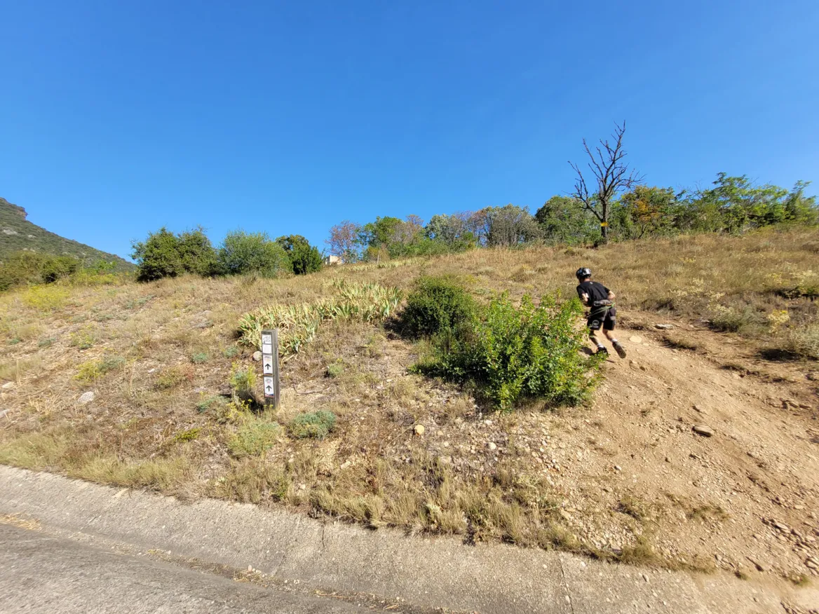 Departure of the via ferrata