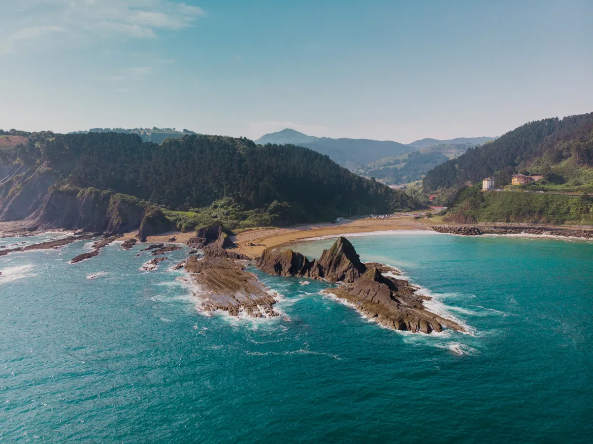 Saturraran Beach, located near Mutriku